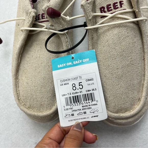 Reef Cushion Coast TX Men's Shoes Tan Jute Size 8.5 New CI9402 - Picture 3 of 6